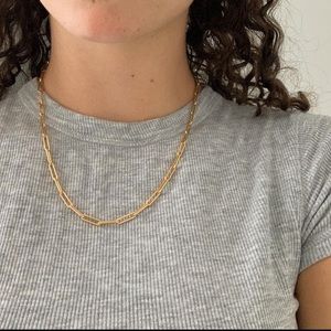 Gold Filled Paperclip Chain Necklace
